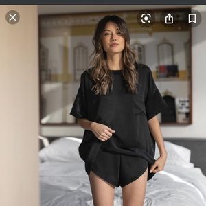 Black Washable Silk Top Only